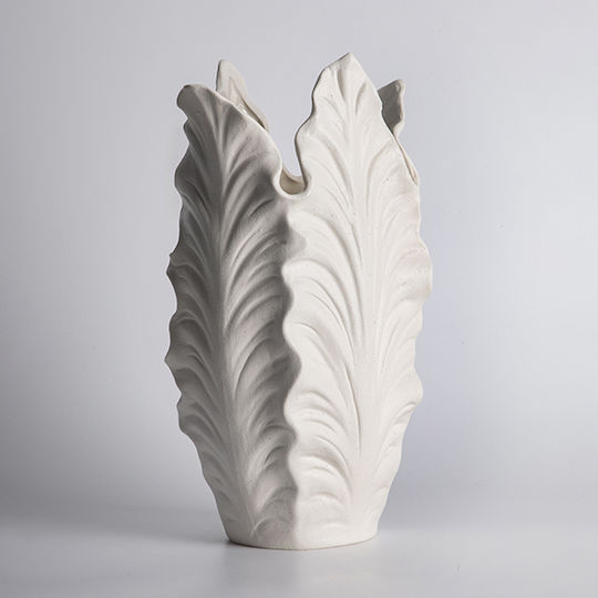 Διακοσμητικό Βάζο Κεραμικό Λευκό 15.3x11.3xΥ27cm