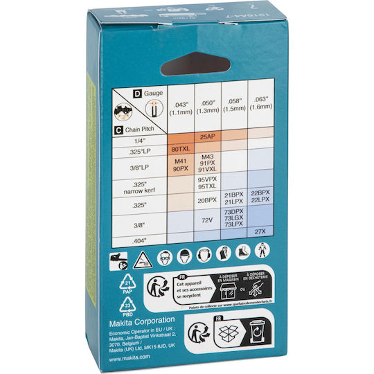 Makita Chainsaw Chain 1916a4-7 50 cm 22bpx