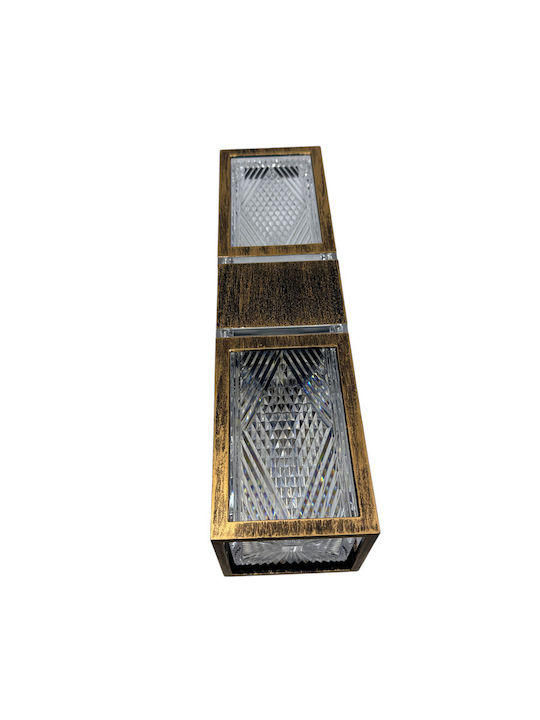 Epiplo-Fos Wall-Mounted Outdoor Lighting E27 Double Beam 9x9x34cm