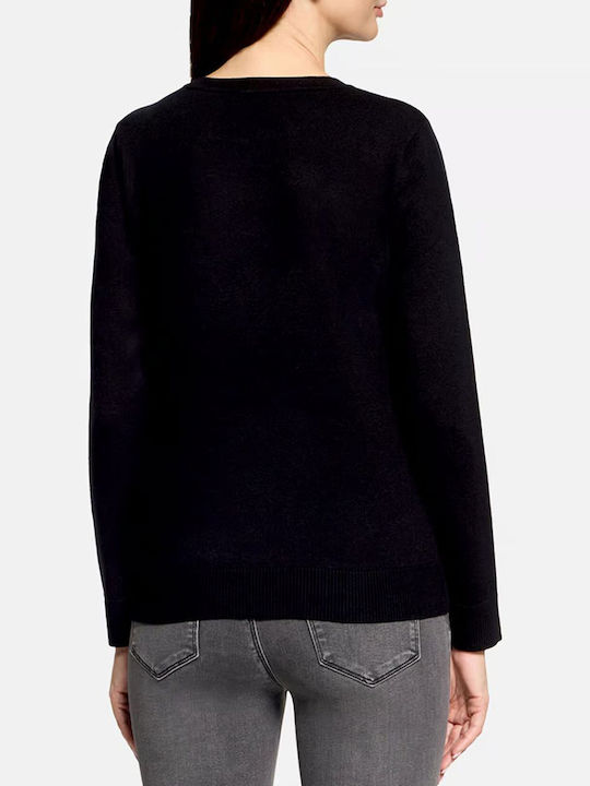 Bluza Damă Mânecă Lungă Pulover Negru