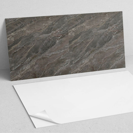 Set Of Vinyl Tiles Kitchen Pattern Natural Stone 6x60x30 Cm