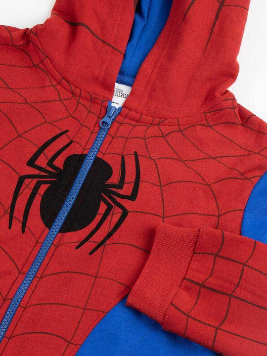Детски Суичър с Качулка Червен Spiderman