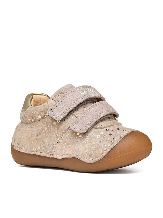 B Tutim Kinder Sneaker Hoch Anatomisch mit Bügel- und Schleifenverschluss Beiges
