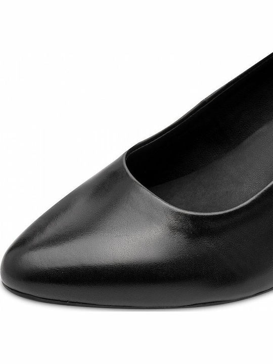 Leather Heels with Medium Heel Black