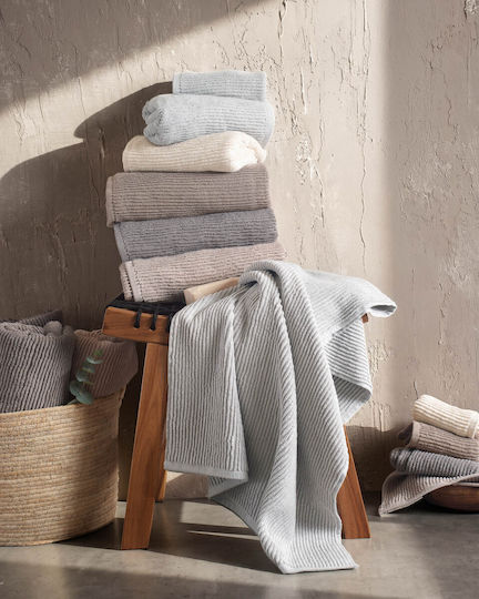 Rythmos Bath Towels Set 5 Pieces Opera Soft Grey Weight 550gr/m²