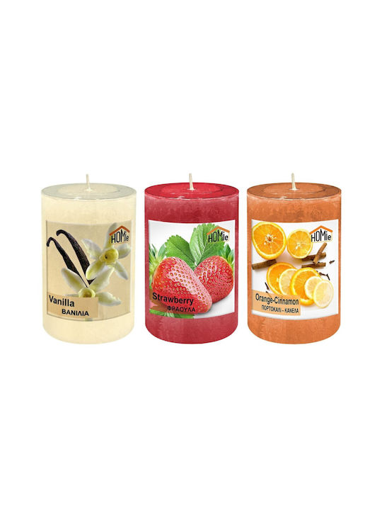 Scented Candle Log Φ7x10cm Homie 5789 Orange