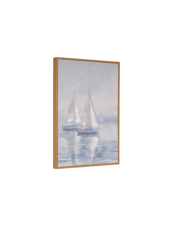 Canvas Painting Ships Blue-Beige 24x2x34cm Estheti 812-10047