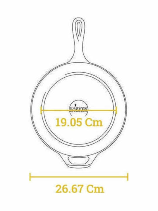 Lodge Pan With Lid made of Cast Iron 26.04cm