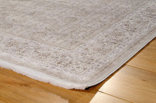 Tzikas Carpets Creante Handgefertigter Rechteckiger Teppich mit Fransen Weiß 200x250cm