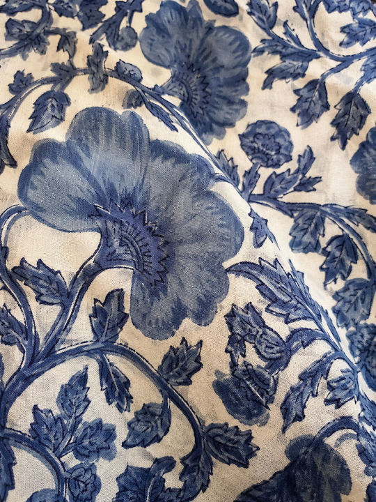 Sommer Maxi Hemdkleid mit Rüschen Blau