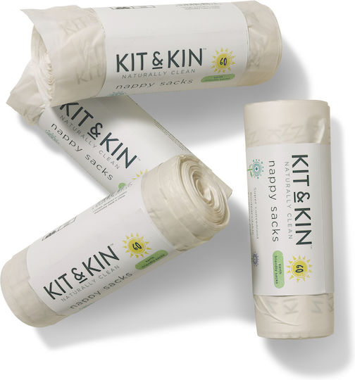 Kit & Kin Biodegradabile Săculeți de Gunoi 60buc