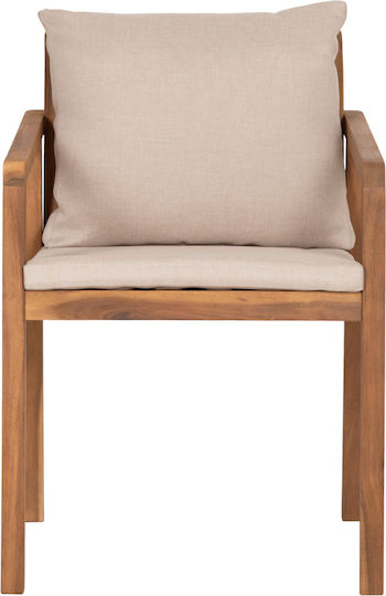 Brunel Dining Chairs Wooden Light Beige 2 Pcs 57x63.5x83cm