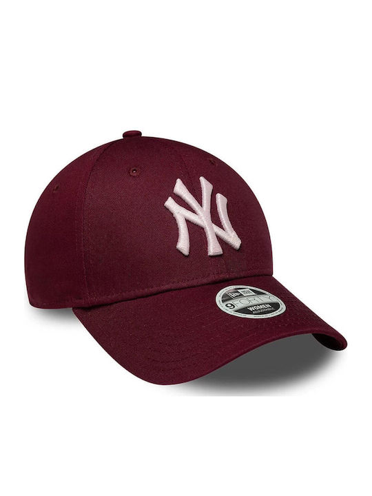 New Era New York Yankees MLB Metallic Logo 9Forty Adjustable Cap Women's Dark Red 60915782