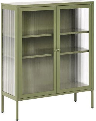 Berwyn 3450 Vitrină Sufragerie Din Metal Cu Geamuri 90x35x111cm