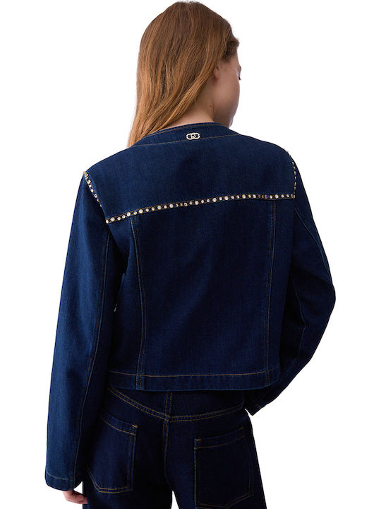 Damen Jean Jacke Blau