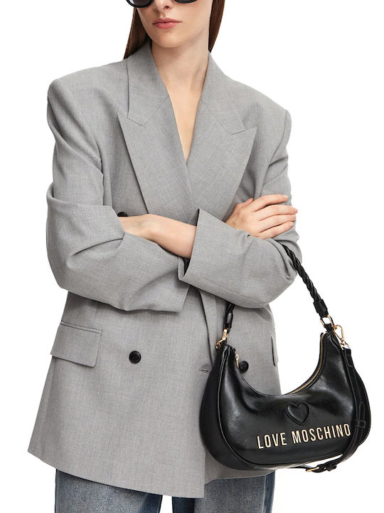 Leather Women's Hobo Bag Nero