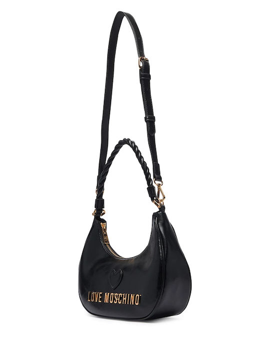 Leather Women's Hobo Bag Nero