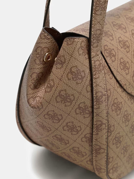 Damen Handtaschen Flap Tasche Beiges Latte Logo