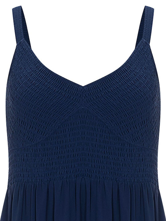 Georgette Maxi Dress Navy Blue