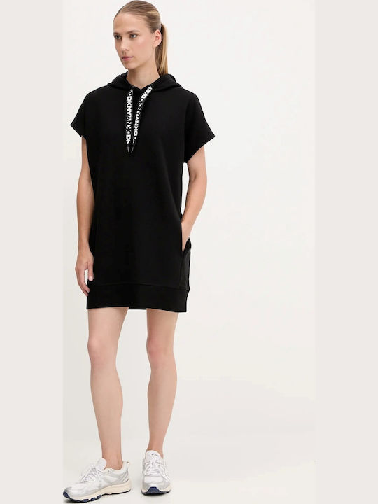 Mini Athletic Dress Short Sleeve Black