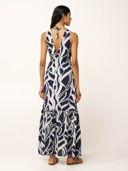 Summer Maxi Slip Dress Blue