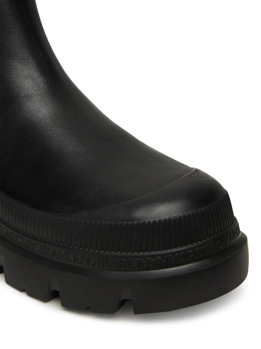 Trekka Leder Damen Stiefeletten Knöchel Schwarz