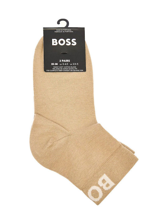 Boss Women's Socks Beige-Ecru Boss Women's Socks Beige-Ecru