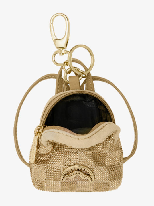 Sprayground Männer 2-Ton Gold Trinity Rucksack Schlüsselanhänger Gold 910k9483nsz