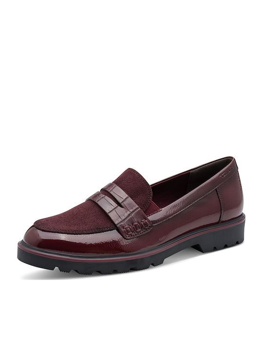 Women's Loafers in Burgundy Colour