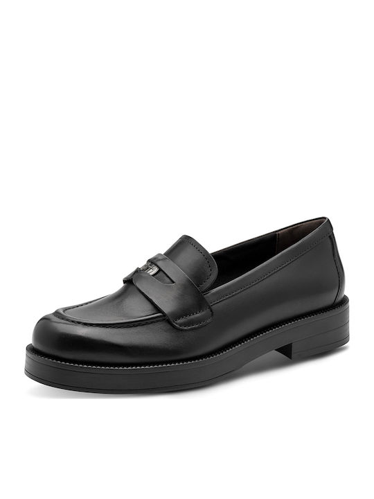 Damen Mokassins aus Leder in Schwarz Farbe