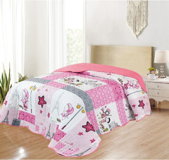 Adam Home Детско Одеяло Единично А2070 Розово 160x220см