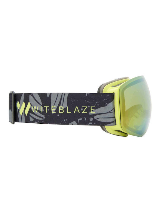 Witeblaze Маска за Ски и Сноуборд за Възрастни Зелена с Фа̀къл в Зелен Цвят Witeblaze Маска за Ски и Сноуборд за Възрастни Зелена с Фа̀къл в Зелен Цвят