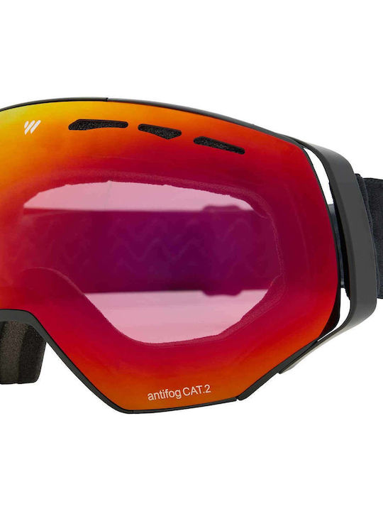Witeblaze Ski & Snowboard Goggles Adults Black with Lens in Black Colour