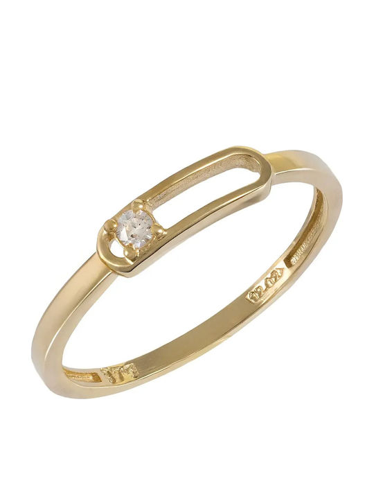 Inel Pentru Femei Cu Zircon Din Aur 9 Carate Inel Pentru Femei Cu Zircon Din Aur 9 Carate