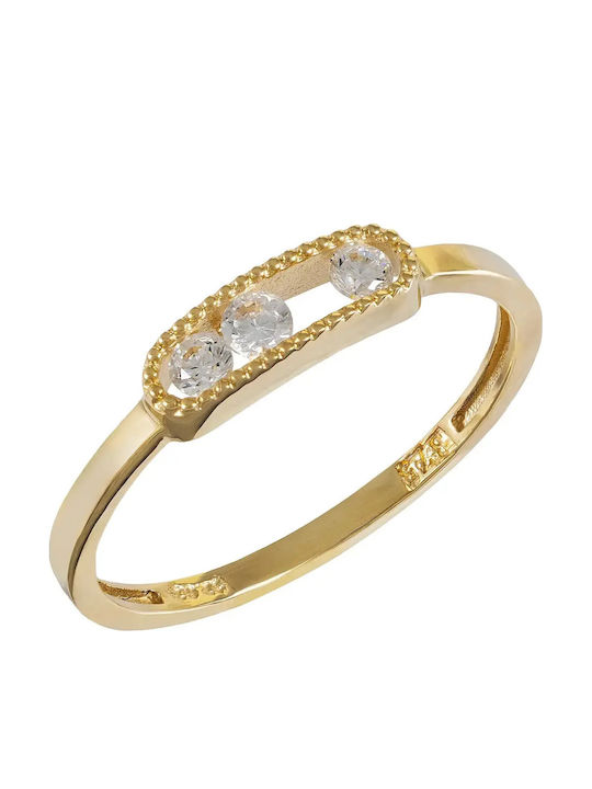 Inel Pentru Femei Cu Zircon Din Aur 9K Inel Pentru Femei Cu Zircon Din Aur 9K
