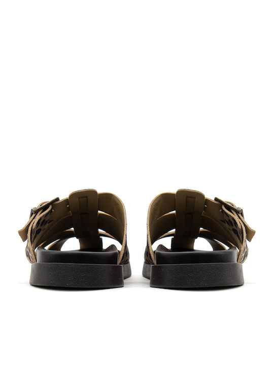 Suede Mules with High Heel in Brown Colour