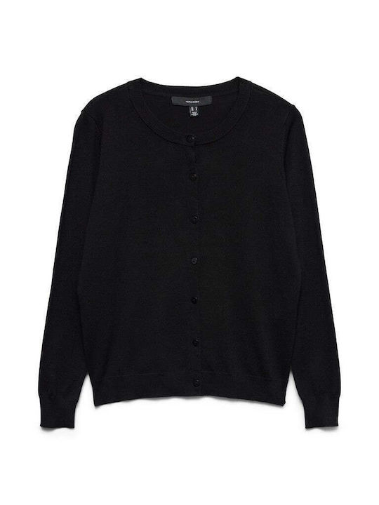 Vero Moda Μακριά Γυναικεία Πλεκτή Ζακέτα Black