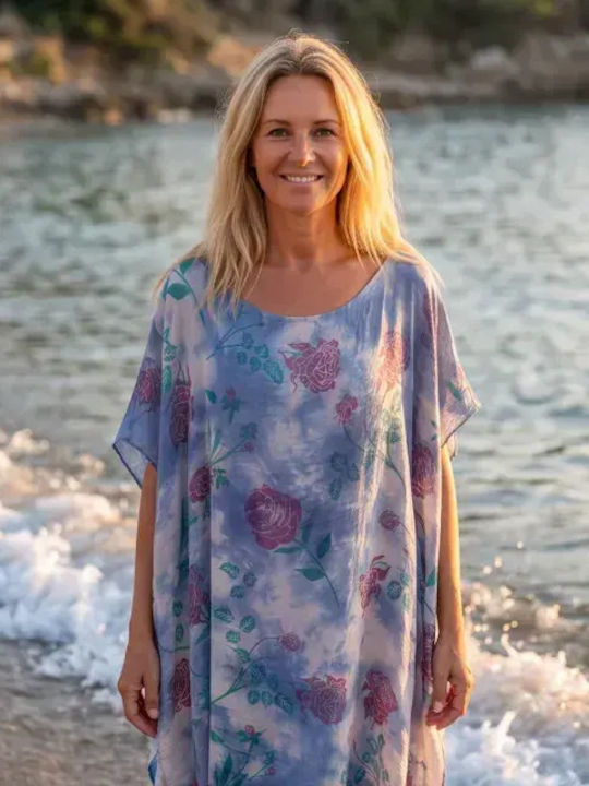 Bode Damen Kaftan Bademode Blau