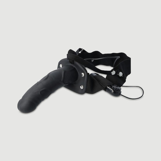 Hollow Male Strap On Belt & Vibration No 84 Hollow Vibrating Male Strap On 17 Cm Black