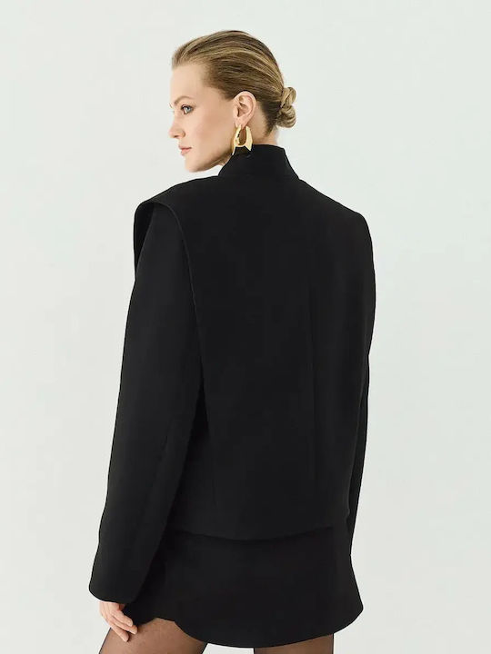 Access Kurzes Damen Blazer Schwarz