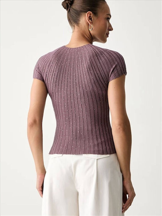 Guess Ss Sheer Yoke Cn Perilla Ribbe Дамско Боди W6yr31z1023-f45y