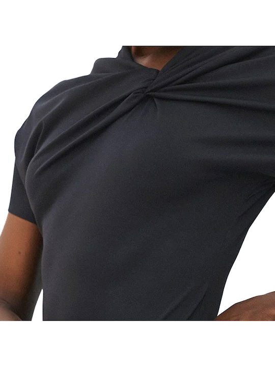Access Damen-Bodysuit Mit Stretch Kurzarm Damen-Bodysuit Schwarz