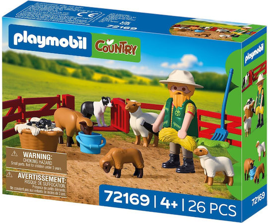 Playmobil Country Shepherd with His Flock for 4 Years Old