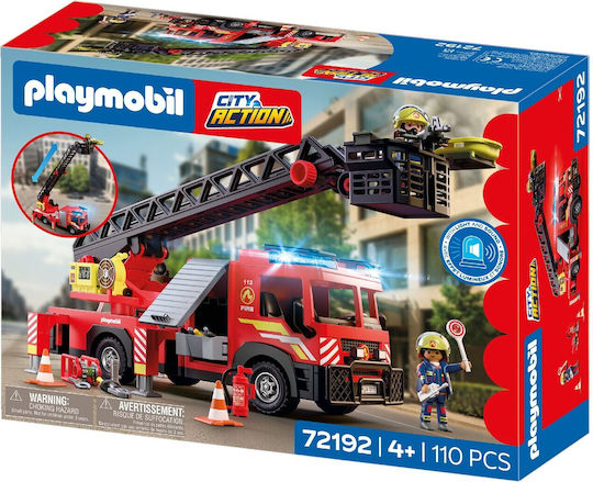 Playmobil City Action Fire Truck With Ladder & Basket for 4 Years Old