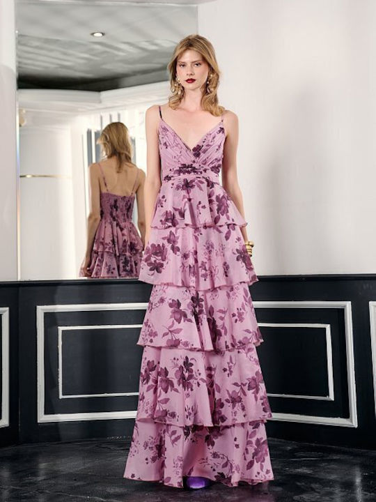Rochie Maxi de Vară pentru Nuntă / Botez Roz