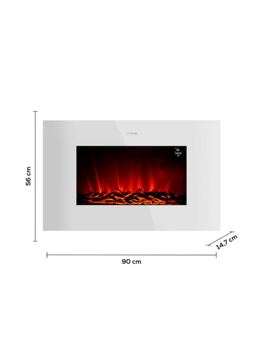 Cecotec Readywarm 3590 Стенен Електрически Камин 2000W 90x56см