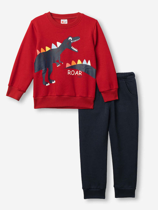 Kinder Sweatpants Set Rot-Blau 2Stücke