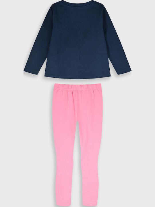 Kinderbekleidungsset mit Leggings Winter 2 Stück Marineblau