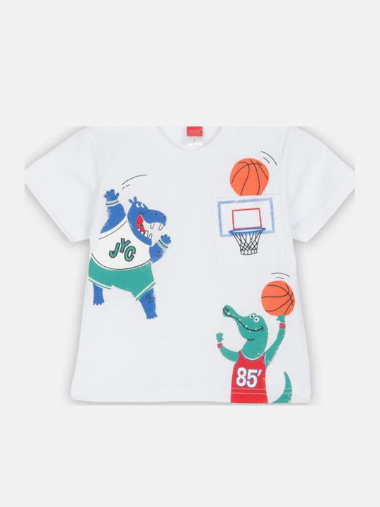 Kids' Set with Pants Summer 2pcs White - Royal Blue