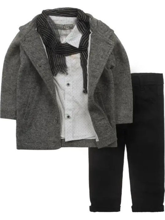Kinderbekleidungssets mit Hosen & Mantel Winter 3 Stück Blau-Grau
